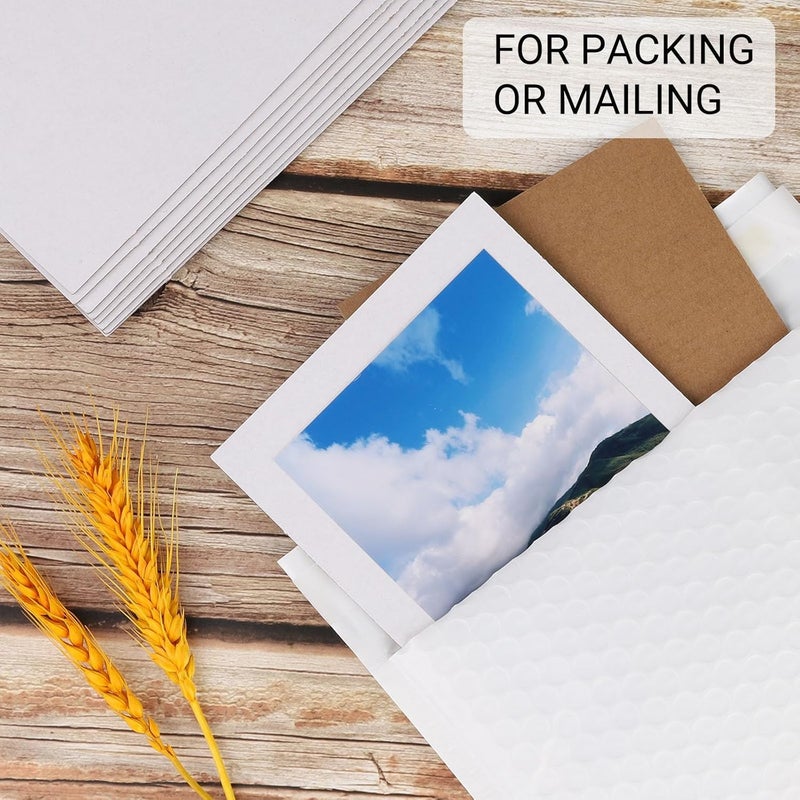 zmybcpack 200 Pack White Corrugated Cardboard Sheets 5x7 inch, Corrugated Cardboard Layer Pads Filler Insert Sheet Pads for Packing, Mailing, Crafts - Image 4